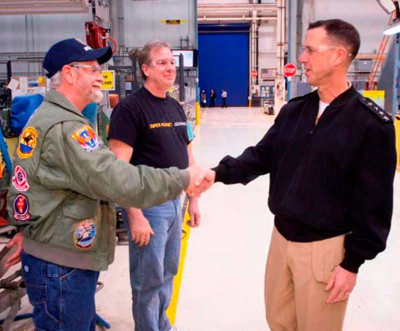 Chief of US Naval Operations Visits Boeing Defense 