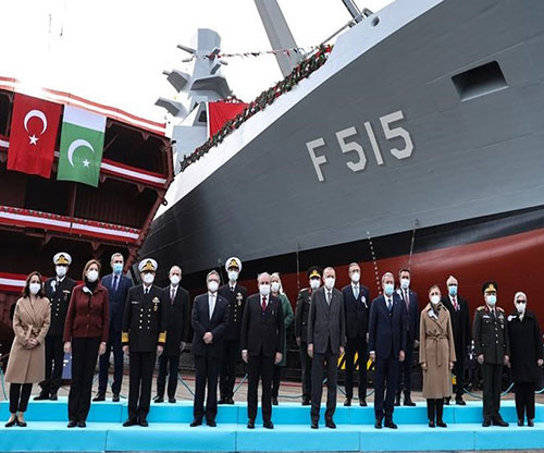 Erdogan Launches Third Corvette to be Built for Pakistan Navy