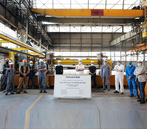 Fincantieri: Steel Cutting of Forward Section for Chantiers de l’Atlantique