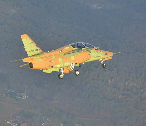 First M-345 Production Aircraft Performs Maiden Flight
