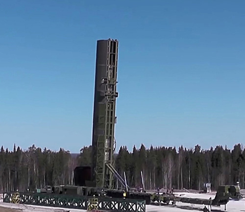 Flight Tests of Russia’s Sarmat Heavy ICBM to Start in Spring