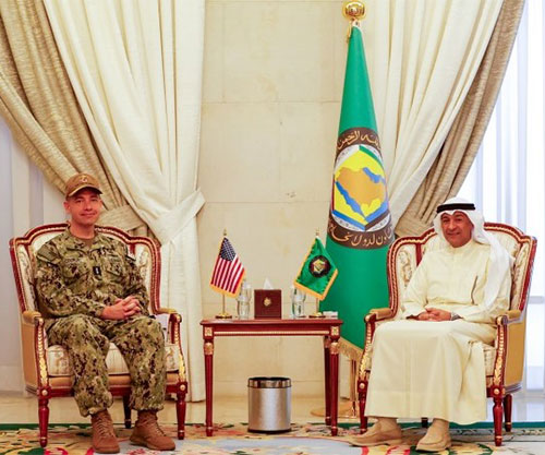 GCC Secretary General, NAVCENT Commander Discuss Maritime Security in Arabian Gulf 