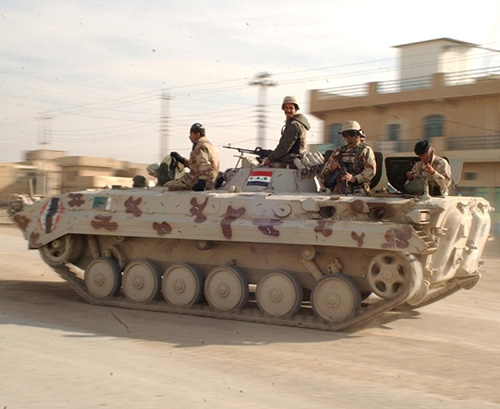 Iraqi Police Receiving BMP-1 Infantry Fighting Vehicles 