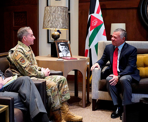 Jordanian King Receives US Air Force Chief-of-Staff