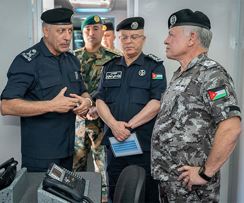 Jordanian King Visits Gendarmerie Forces Headquarters