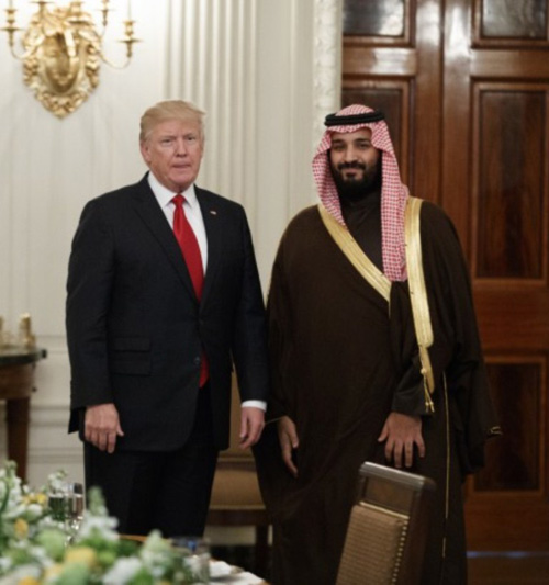 Saudi Deputy Crown Prince Meets Donald Trump