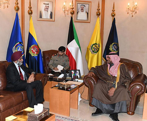 Kuwait’s Defense Minister Receives Iraqi, Egyptian, Canadian Counterparts
