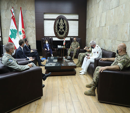 Lebanese Army Commander Receives French Armed Forces Minister 