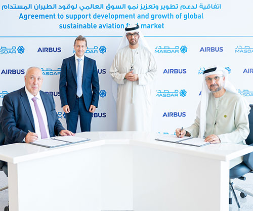 Masdar, Airbus to Support Global Sustainable Fuel Development 