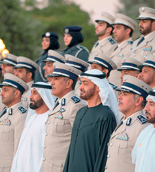 Mohamed bin Zayed Receives Abu Dhabi Police Delegation