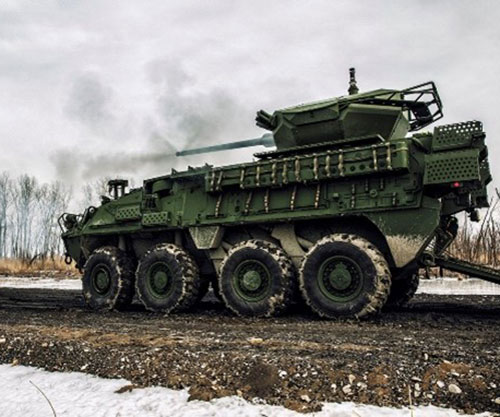 Oshkosh Defense Delivers First Stryker Upgraded With 30 mm Medium Caliber Weapon System