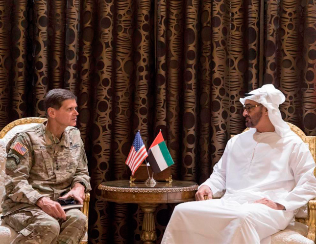 Abu Dhabi Crown Prince Receives U.S. Central Commander