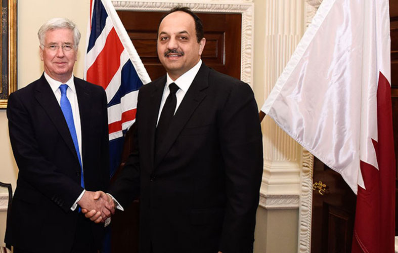 Qatar’s Defense Minister Meets British Counterpart