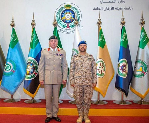 Saudi Chief of General Staff Decorates Chief of UK Defense Staff 