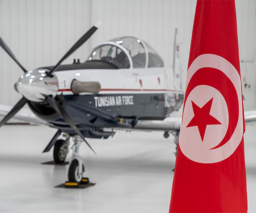 Tunisian Air Force Takes Delivery of 1st of 8 Beechcraft T-6C Texan II Integrated Training Systems