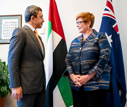 UAE Foreign Minister Meets Australian Defense Ministers