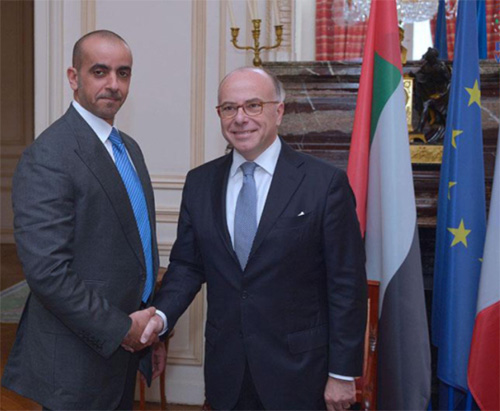 UAE Interior Minister Meets French Counterpart