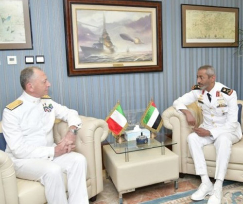 UAE Naval Force Commander Receives Italian Counterpart