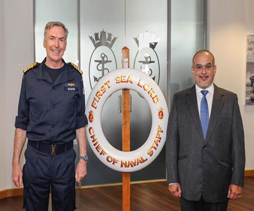 UK’s First Sea Lord & Chief of Naval Staff Receives Bahrain’s Crown Prince