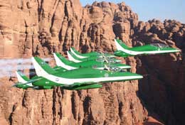 The Saudi Hawks at the 2011 Al Ain Aerobatic Show 