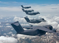 Formation Flight of 5 A400Ms at the Same Time