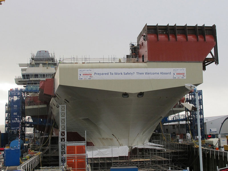 Workers Celebrate UK’s Biggest Ever Aircraft Carrier