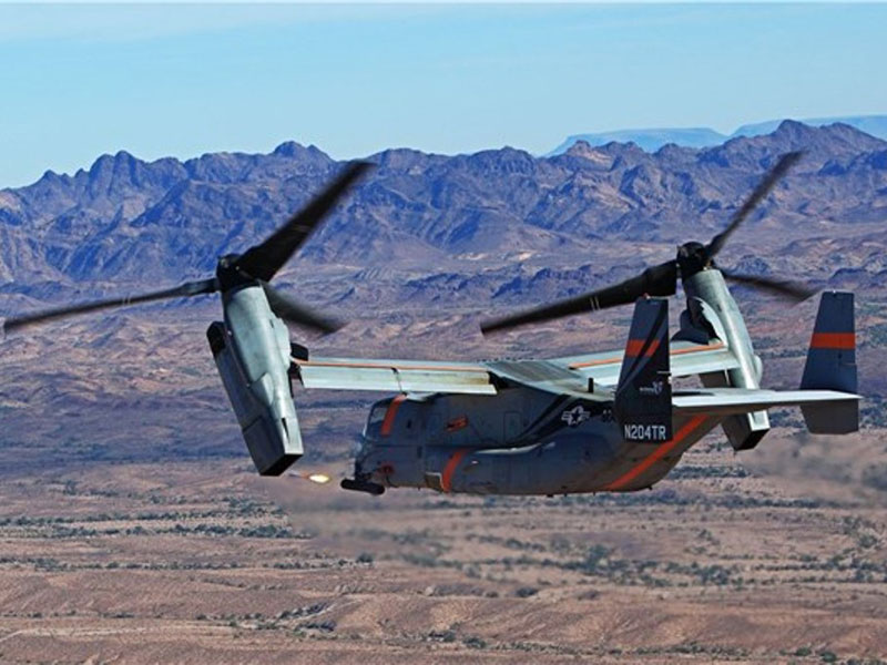 Bell Boeing Demos V-22 Osprey Forward-Firing Capability