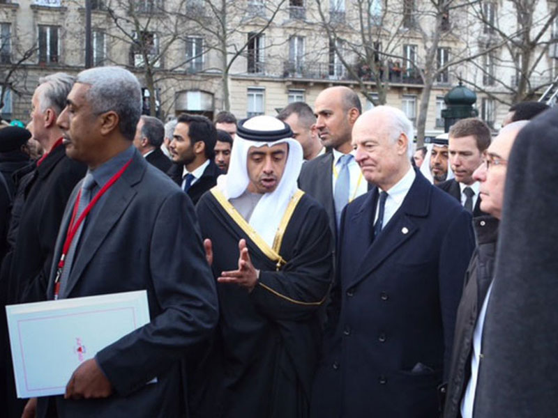 Abdullah bin Zayed Participate in Paris Unity Rally