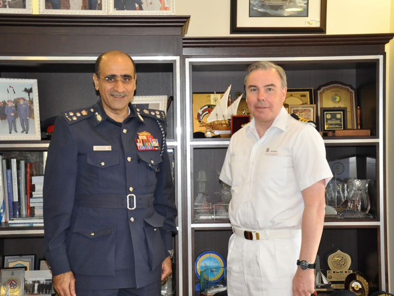 Bahrain Coast Guard Commander Meets Royal Navy Official