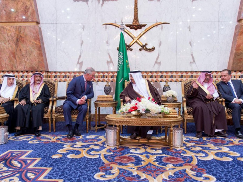 Saudi King Receives UK’s Crown Prince Charles