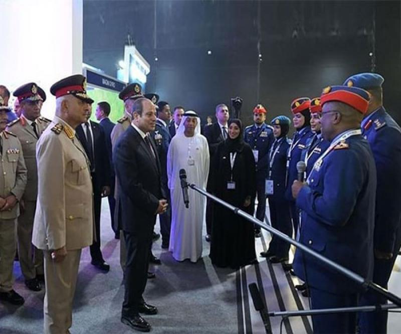 President El-Sisi Attends Egypt International Airshow at Alamein Airport