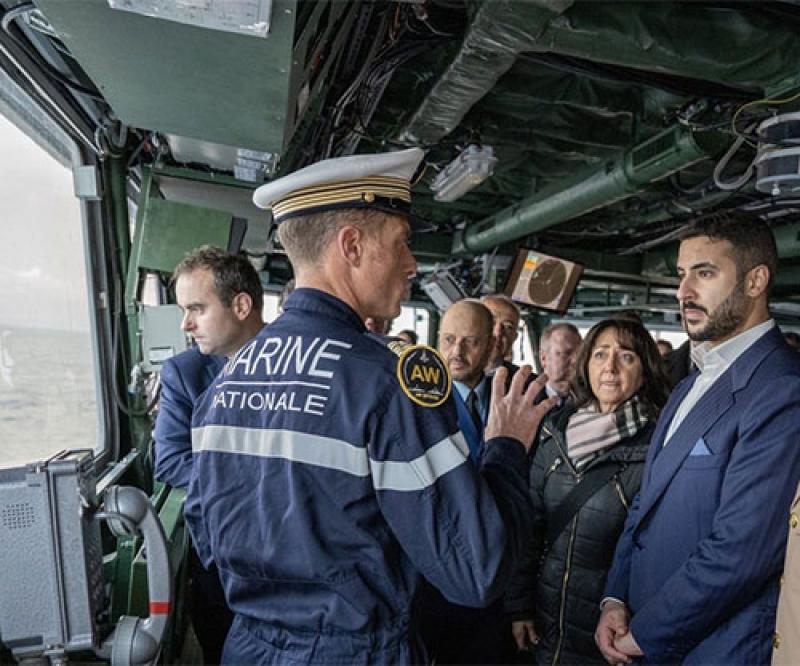 Saudi Defense Minister Visits French Frigate Chevalier Paul, Witnesses Air Drill with Rafale Jets