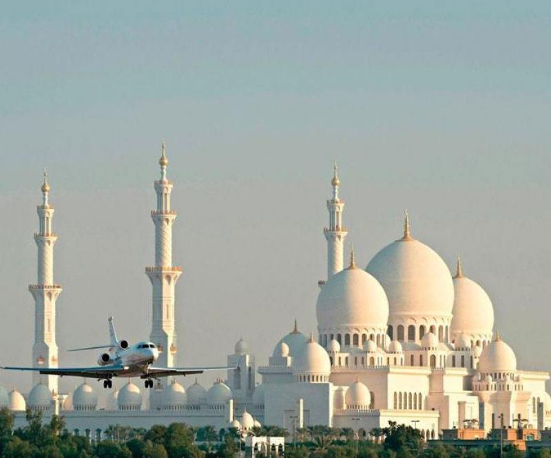 Dassault Falcon at the Abu Dhabi Air Expo 2013