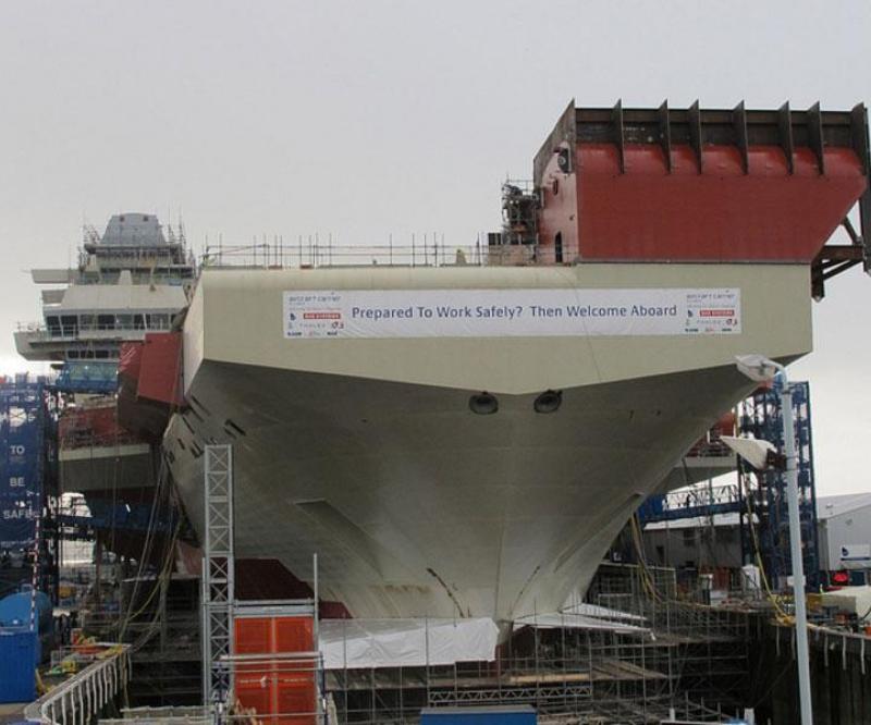 Workers Celebrate UK’s Biggest Ever Aircraft Carrier