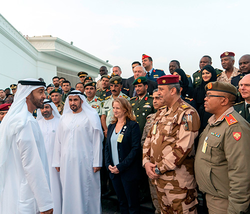Abu Dhabi Crown Prince Receives 80 International Officers 