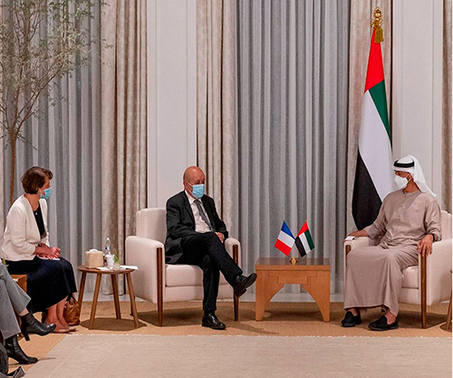 Abu Dhabi Crown Prince Receives French Defense, Foreign Ministers 