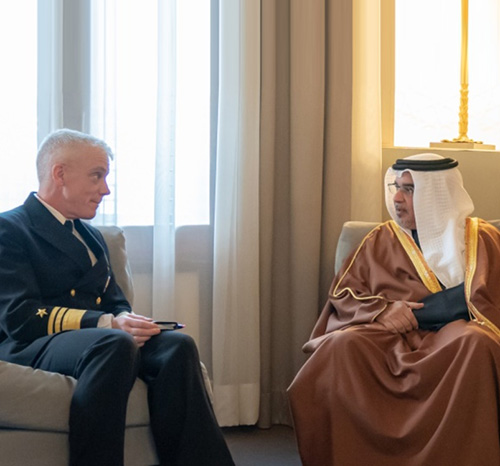 Bahrain’s Crown Prince Meets New 5th Fleet Commander
