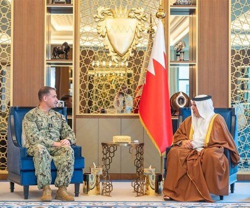 Bahrain’s Crown Prince Receives Commander of US Naval Forces Central Command