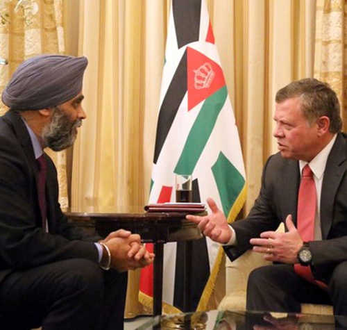 Canadian Defense Minister Concludes Visit to Jordan