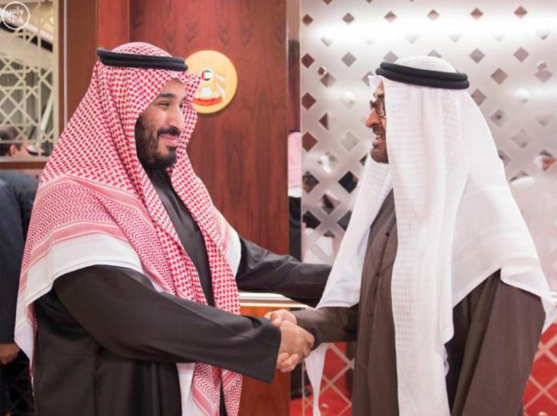 Crown Prince of Abu Dhabi Receives Saudi Defense Minister