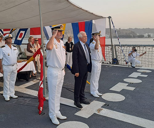 EU High Representative Visits Spanish Frigate NAVARRA in Oman