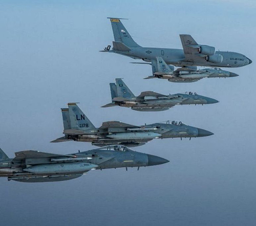F-15C Eagles of Saudi, U.S. Air Forces Fly in Formation
