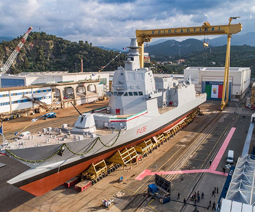 Fincantieri Launches 7th Multipurpose Combat Ship (PPA) for Italian Navy