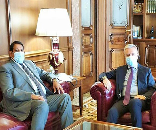 Italian Defense Minister, Leonardo’s CEO Receive Qatar’s Departing Ambassador 