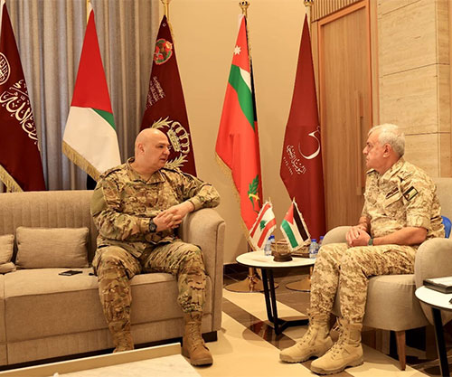 Jordanian Army Chief, Lebanese Army Commander Discuss Cooperation