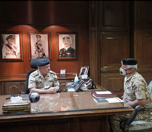 Jordanian King Visits Army General Command