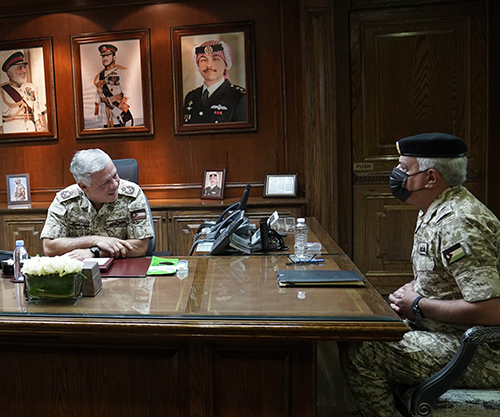 Jordanian King Visits Army Headquarters