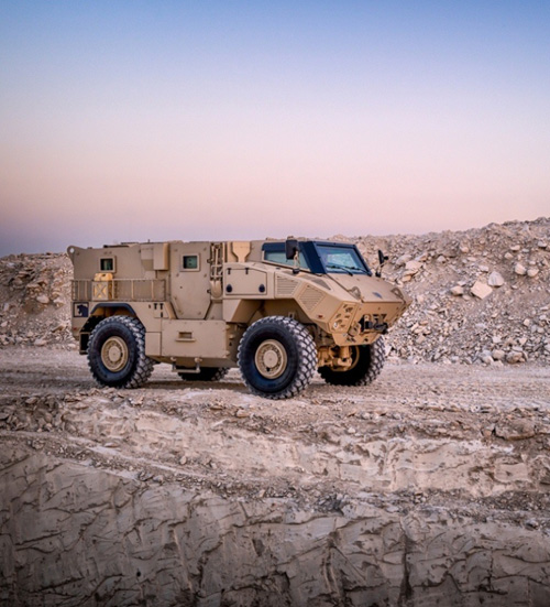 NIMR’s JAIS 4x4 vehicle, one of the most advanced armoured vehicles available in the market.