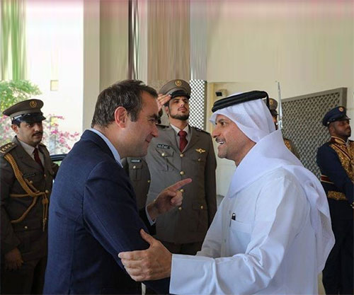 Qatar’s Defense Minister Receives Minister of French Armed Forces