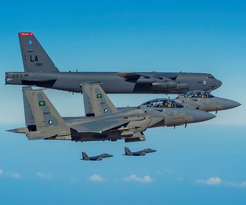 Saudi 515-SA Fighters, US B52 Bombers Conduct Bilateral Exercise